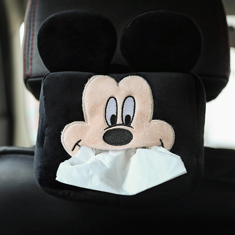 Cute Plush Animal Car Tissue Box Holder - Portable, Multi-Functional Drawer Design For Women'S Vehicles Cute Car Accessories For Women Tissue Box Holder Car