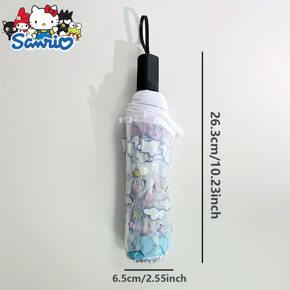 Sanrio Cute & Stylish Transparent Umbrella - Durable, Foldable Design for Men & Women - Perfect Gift Idea