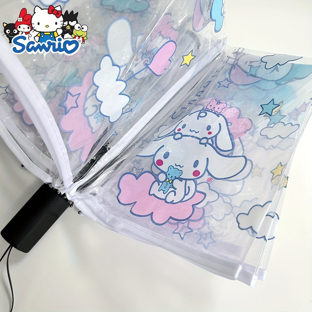 Sanrio Cute & Stylish Transparent Umbrella - Durable, Foldable Design for Men & Women - Perfect Gift Idea