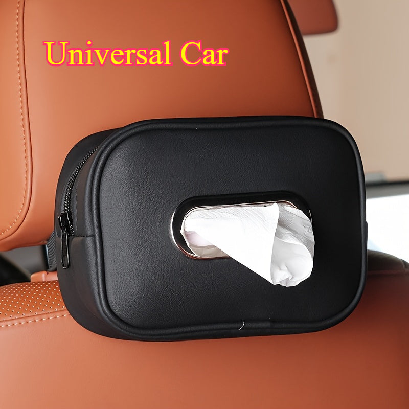 Faux Leather Car Sun Visor Tissue Box - Easy to Extract, No Land Occupation, Comfortable Napkin Holder for Auto Interior Decor, Auto Interior Accessory | Modern Car Accessory | Durable Material, Tissue Box for Car