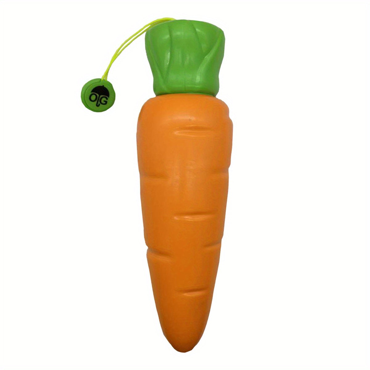 Kids' Cartoon Carrot Foldable Umbrella - Dual-Purpose Sun & Rain Protection, Windproof, Portable, Orange with Green Leaf Accents, Ideal for Outdoor Play & Everyday Use, Umbrella for Rain