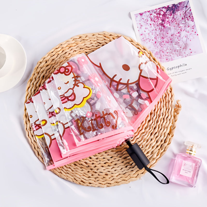 Sanrio Cute & Stylish Transparent Umbrella - Durable, Foldable Design for Men & Women - Perfect Gift Idea