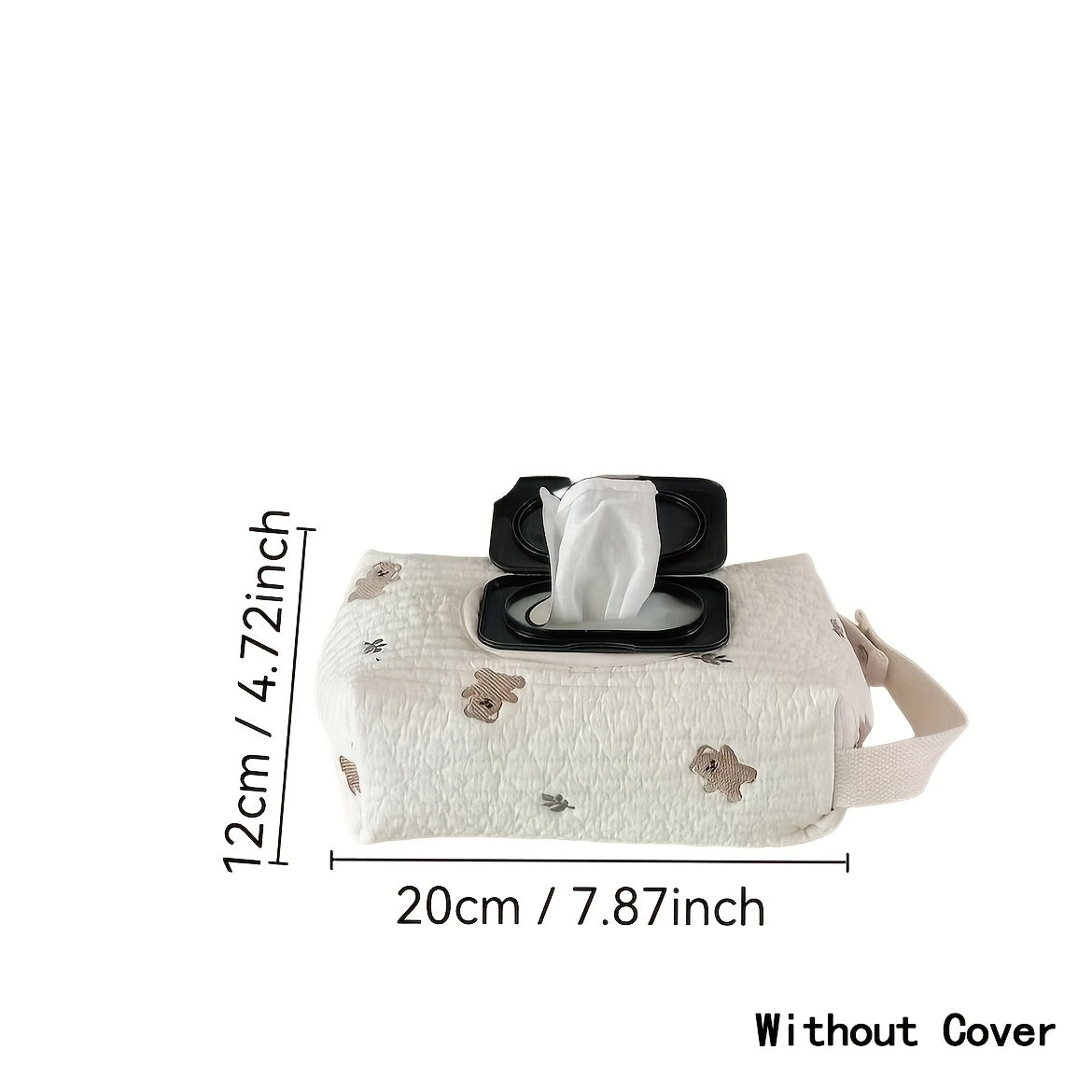 1pc Large Capacity Portable Travel Tissue Box Organizer with Flip Lid - Durable Polyester Fabric, Unfinished Design for Home, Office & On-the-Go Use, Travel Tissue Organizer | Decorative Tissues | Durable Organizer, Travel Tissue Packs