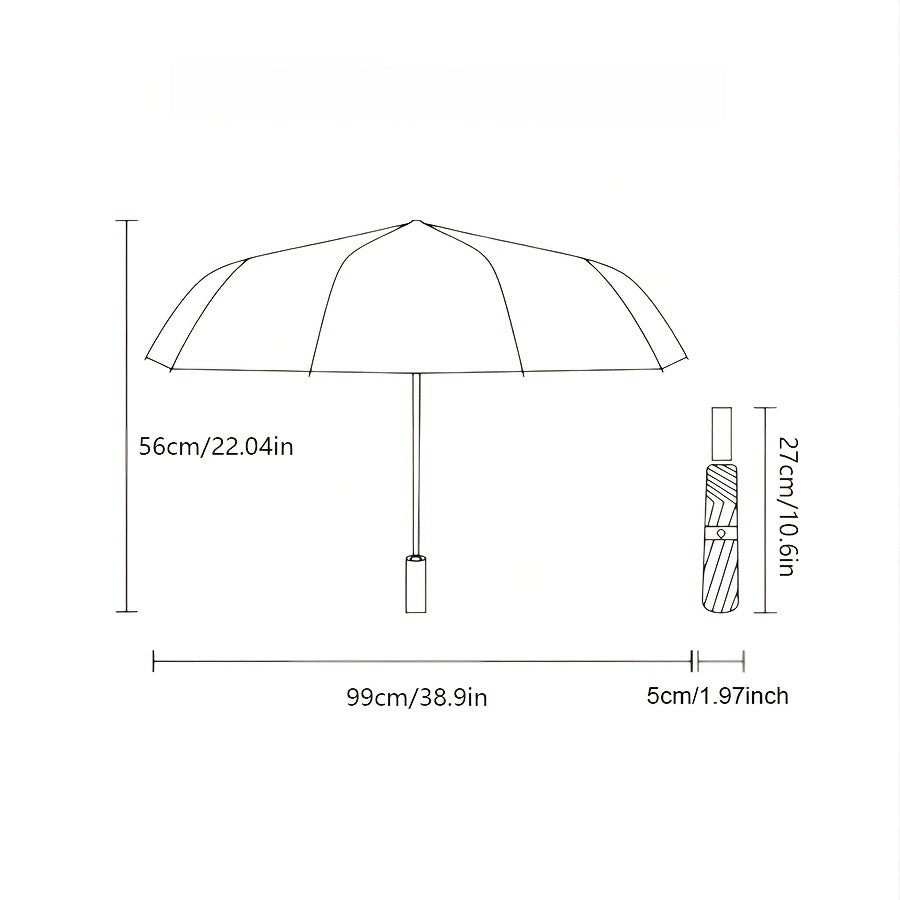 1pc Van Gogh Inspired Black Cat Pattern Folding Umbrella, Casual Cute Fashion Style, Manual Open, 8 Ribs, Pongee & Iron Material, Foldable Sunshade with UV Protection