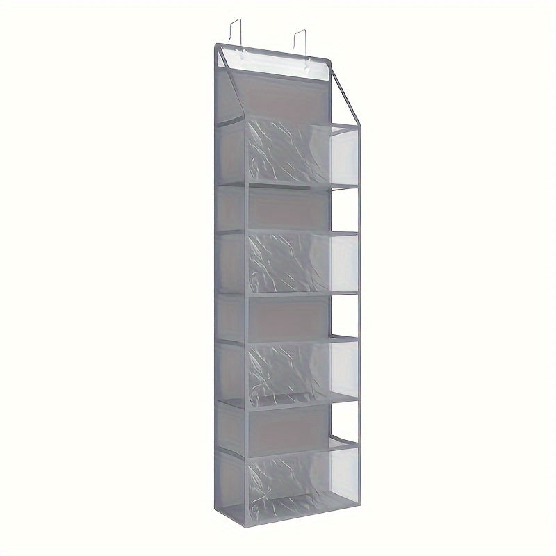 6-pocket hanging box on door with clear plastic pockets - Space-saving storage for bedrooms, wardrobes, bathrooms, apartments and dormitories - perfect for shirts, socks, towels and more, wardrobe storage and storage