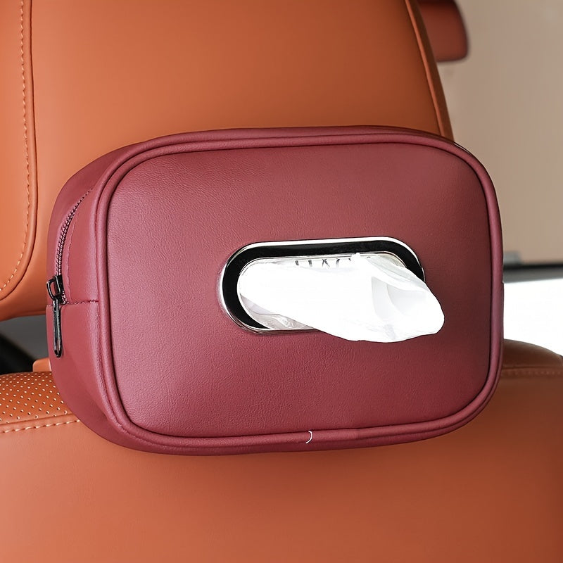 Faux Leather Car Sun Visor Tissue Box - Easy to Extract, No Land Occupation, Comfortable Napkin Holder for Auto Interior Decor, Auto Interior Accessory | Modern Car Accessory | Durable Material, Tissue Box for Car