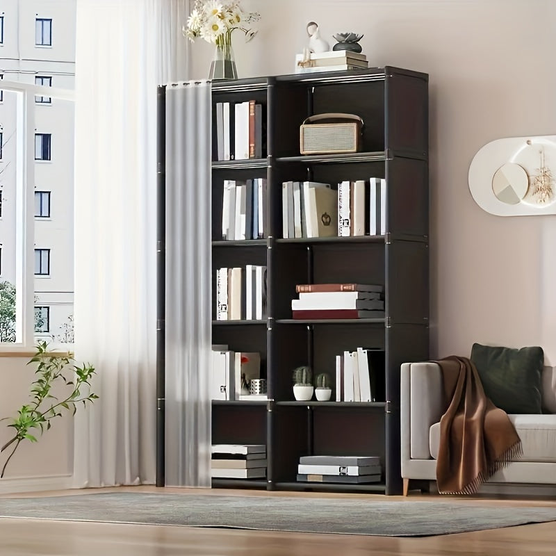 1pc Freestanding Plastic Closet Organizer System, Portable Multi-Layer Storage Rack, Dustproof Clothing Wardrobe with Closed Storage \u003C3.2 Cubic Feet, Weather-Independent, Lightweight \u003C30 Lbs for Home, Office, & Dorm